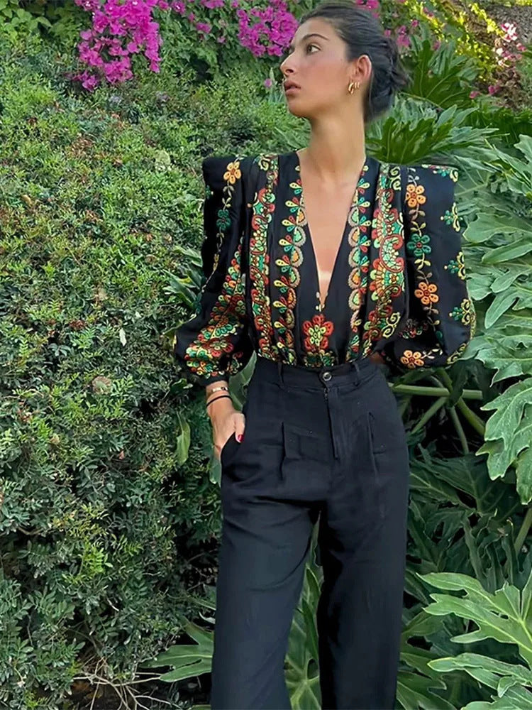 Daelise | Elegant lappeteppe med trykk