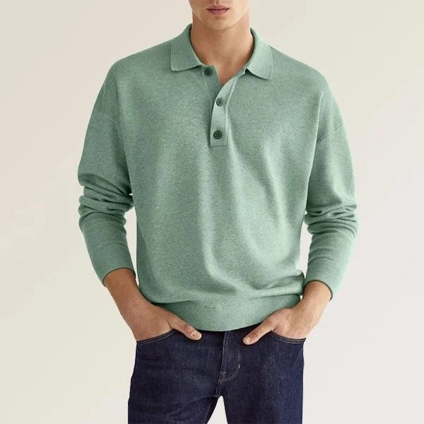 Polo-skjorte med lange ermer
