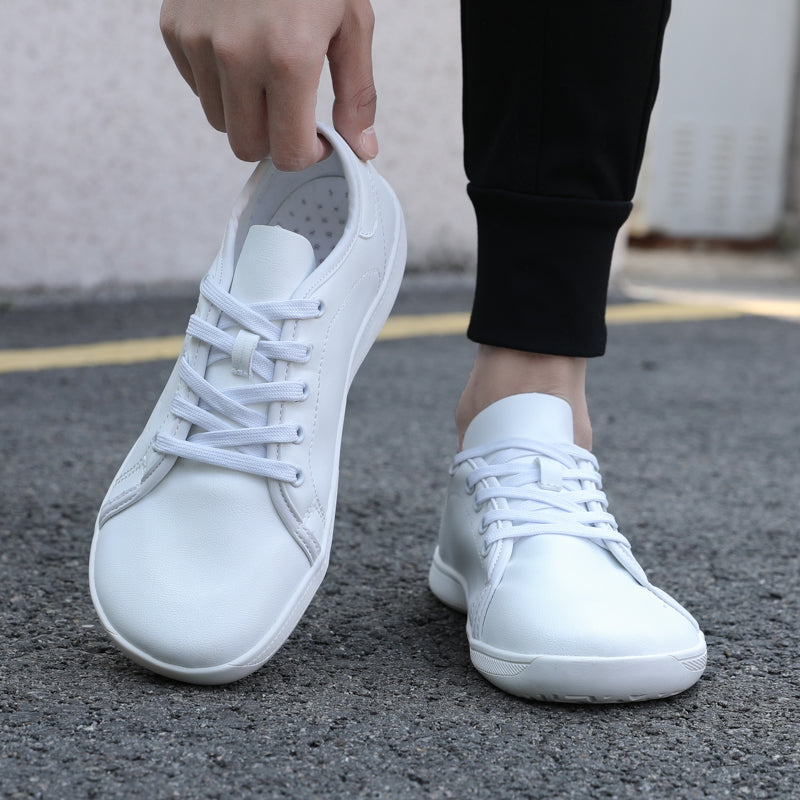 Herres bred barfot canvas joggesko - ergonomiske sko