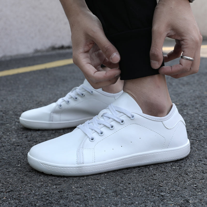 Herres bred barfot canvas joggesko - ergonomiske sko