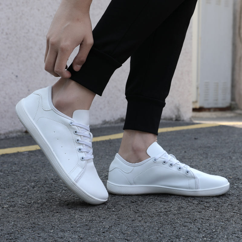 Herres bred barfot canvas joggesko - ergonomiske sko