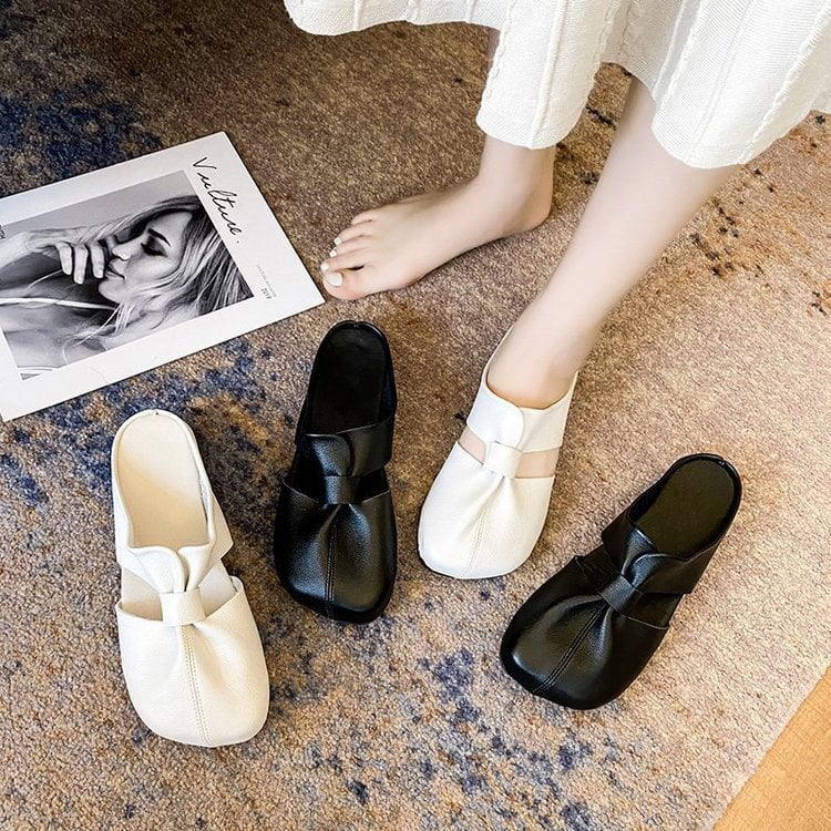 Flat mules med utskåret design - ergonomiske sko