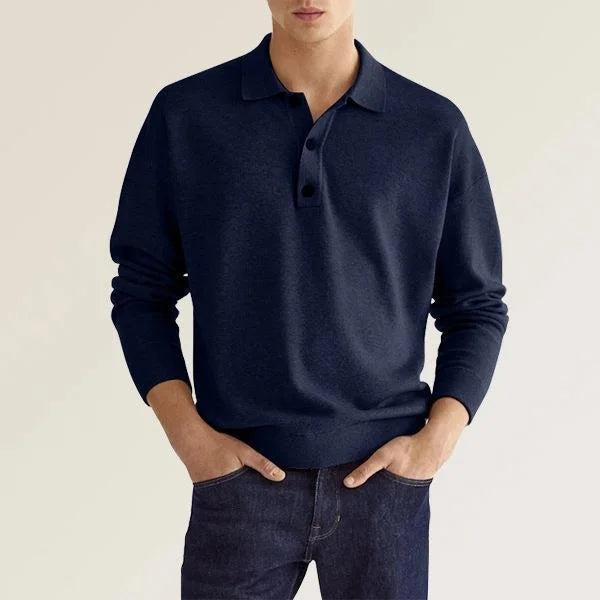 Polo-skjorte med lange ermer