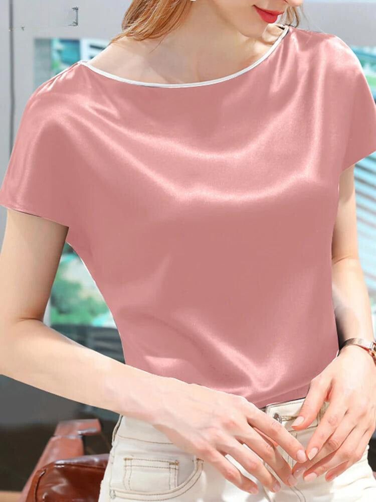 Satengbluse for sommeren