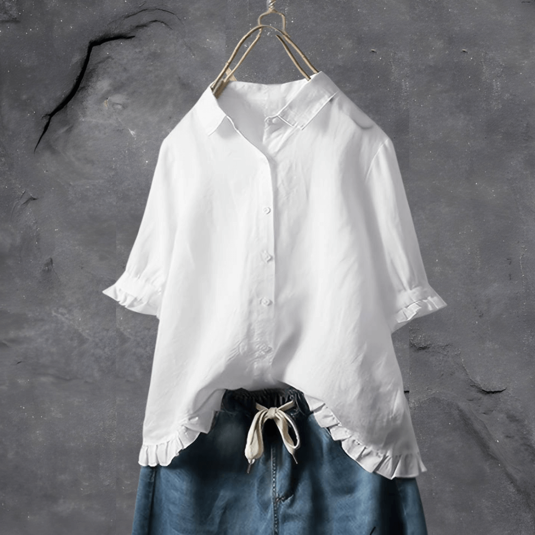 Prudence -Elegant bomullsskjorte for kvinner