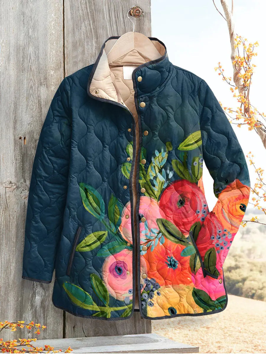 Clarinda | Quiltet jakke med vintageblomster