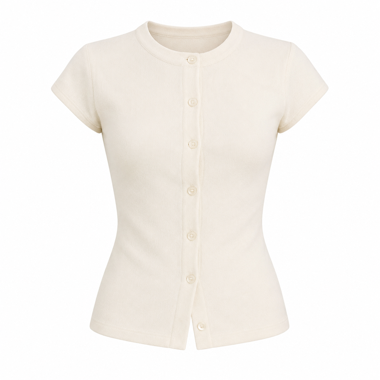 Kortermet T-skjorte til Dame – Slim Fit med Rund Hals for Hverdag og Sommer