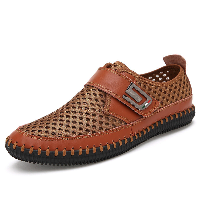 Fasjonable flate loafers og pustende