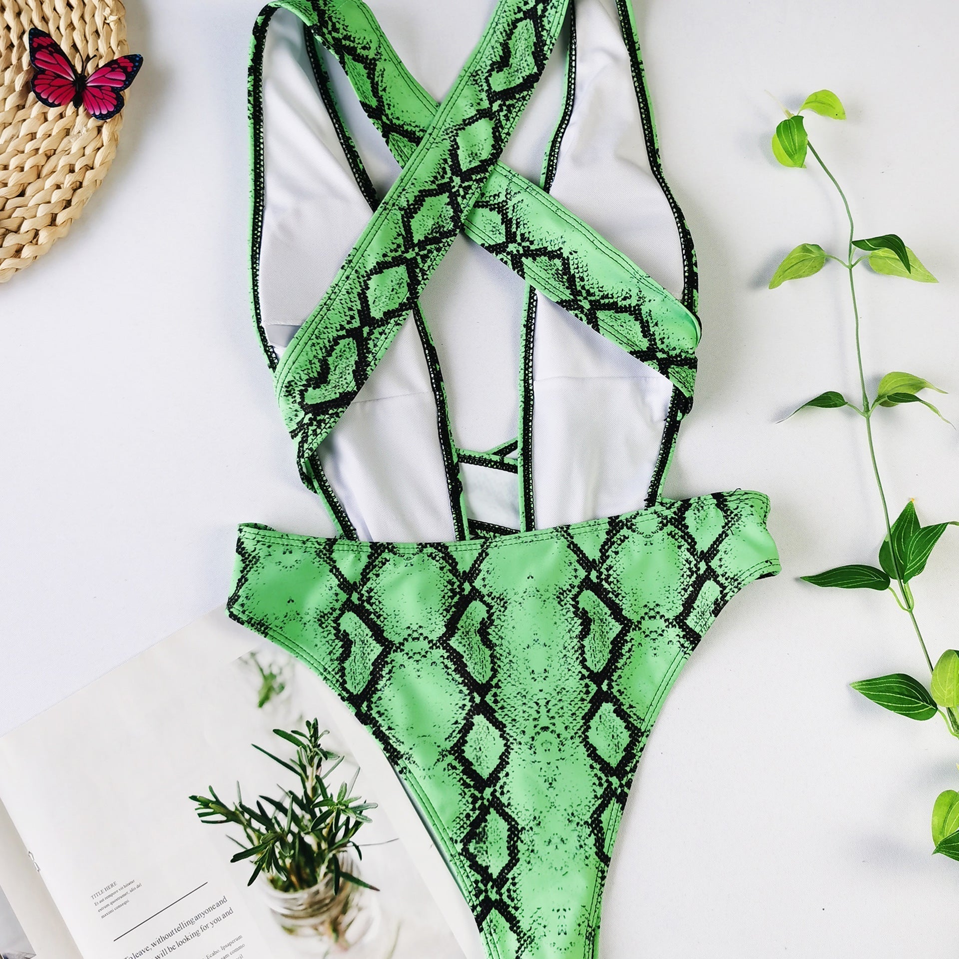 Badedrakt i ett stykke med bandasje Sexy bikini