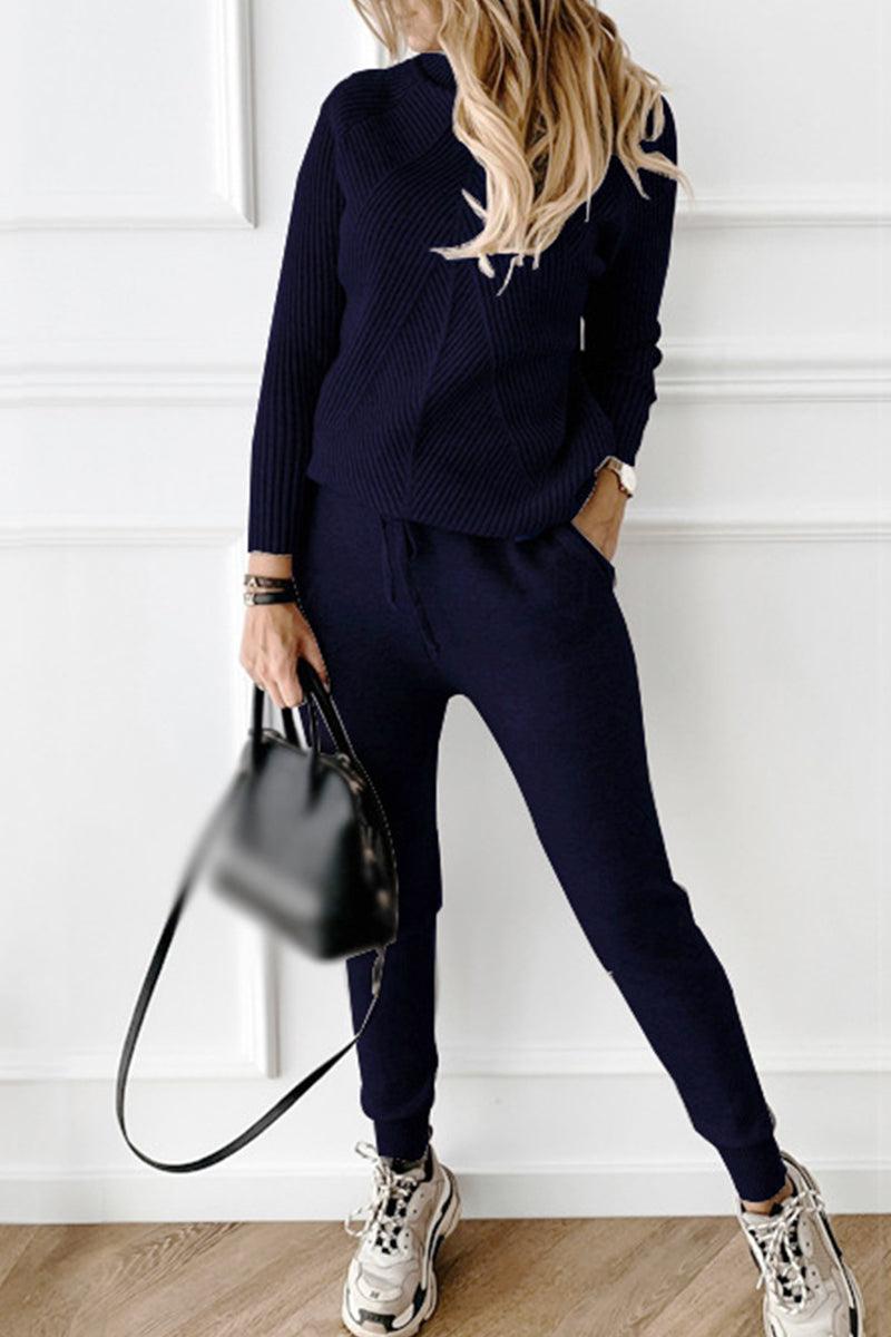 Avslappet turtleneck langermet todelt