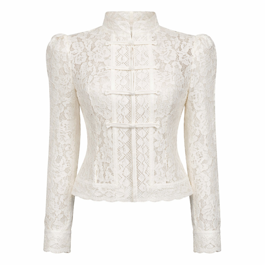 Elegant Blondebluse til Dame – Lett, Gjennomsiktig & Perfekt for Sommeren