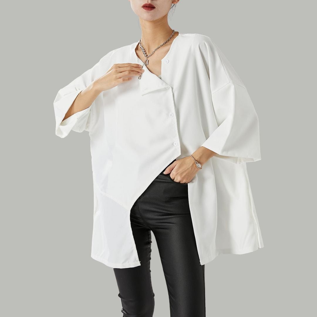 Stilig asymmetrisk bluse