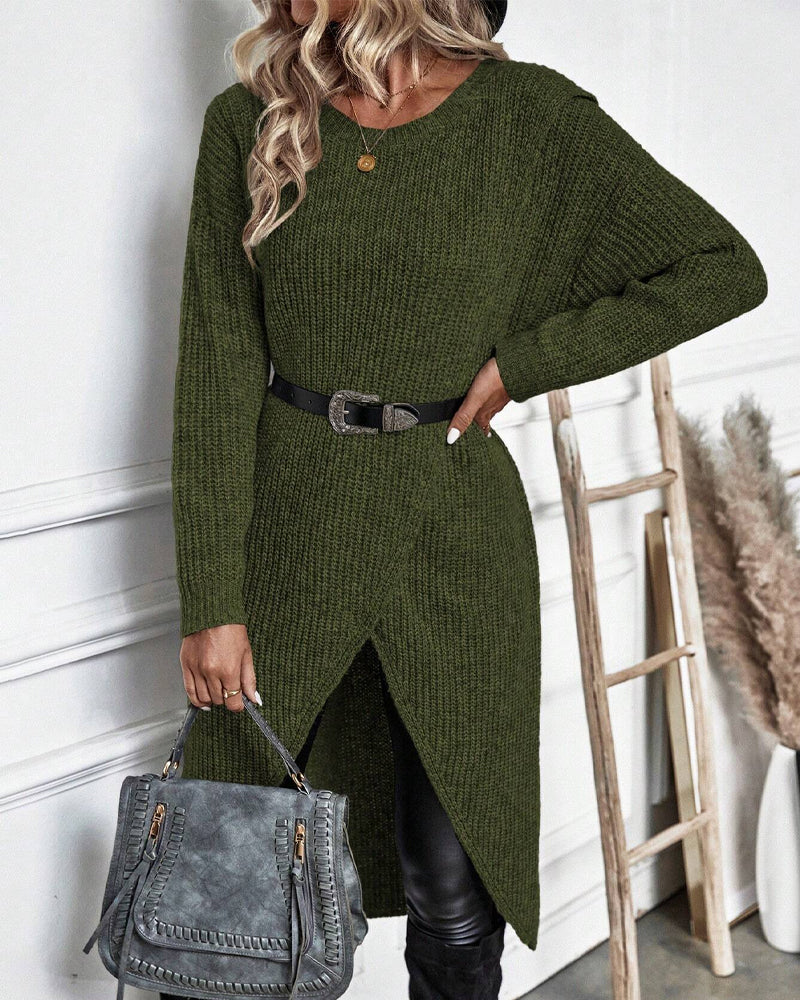 Heidi™ Ensfarget genserkjole