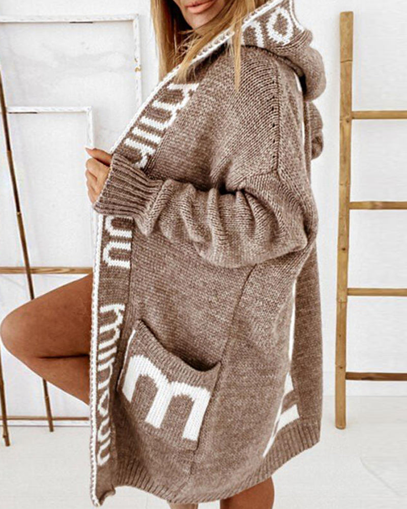 Stilig, løs, lang cardigan