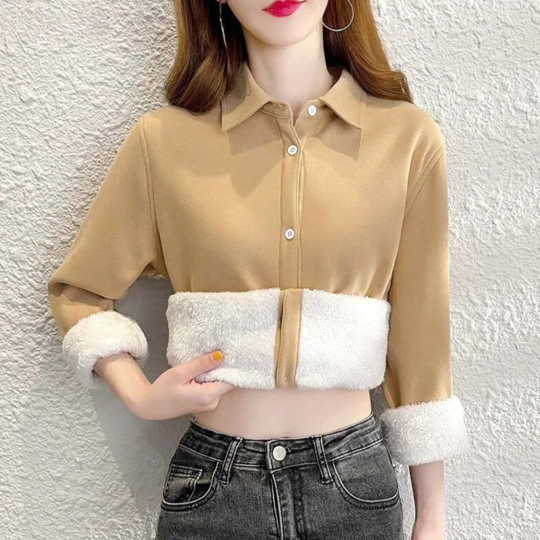 Fleece Elegance-bluse