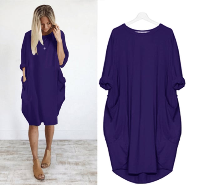 Roelien | Comfy Casual løs kjole med lommer