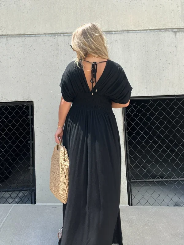 V-hals Maxi-kjole