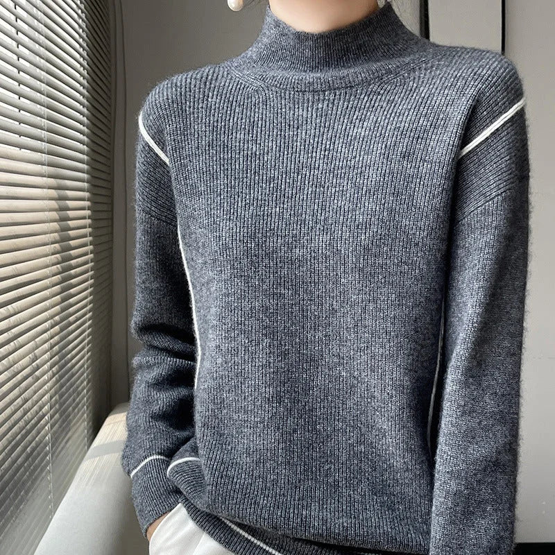 Elegant, enkel genser med turtleneck
