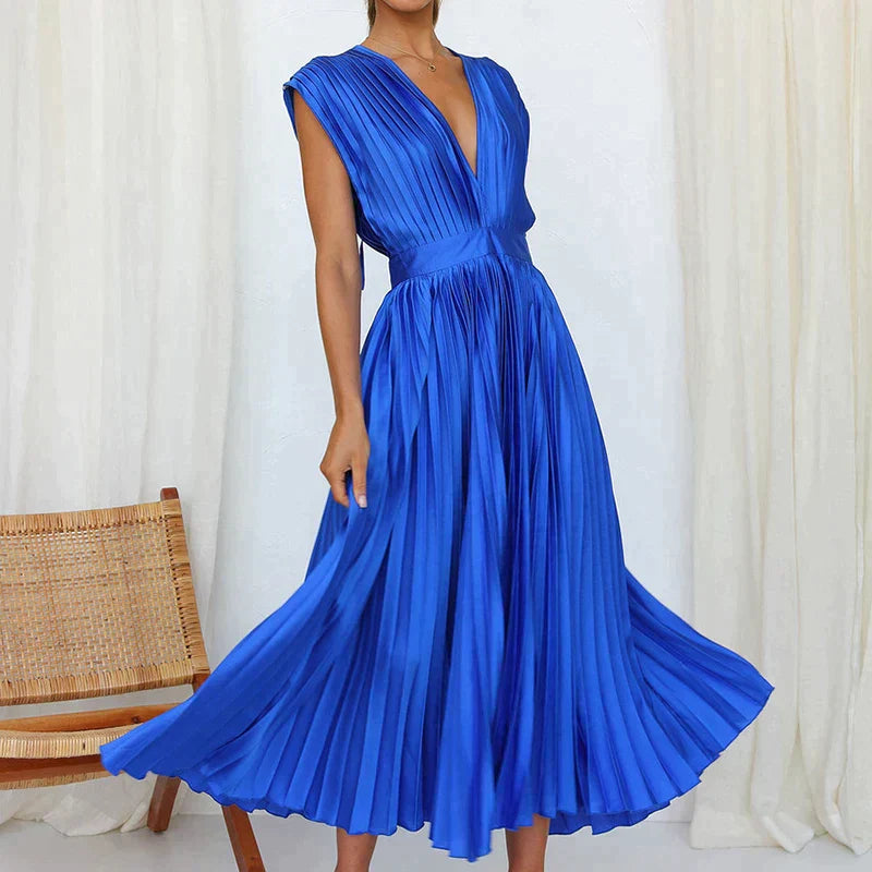 Elegant plissert maxi