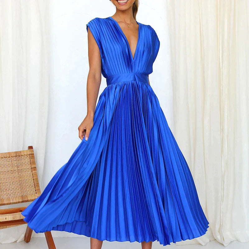 Elegant plissert maxi