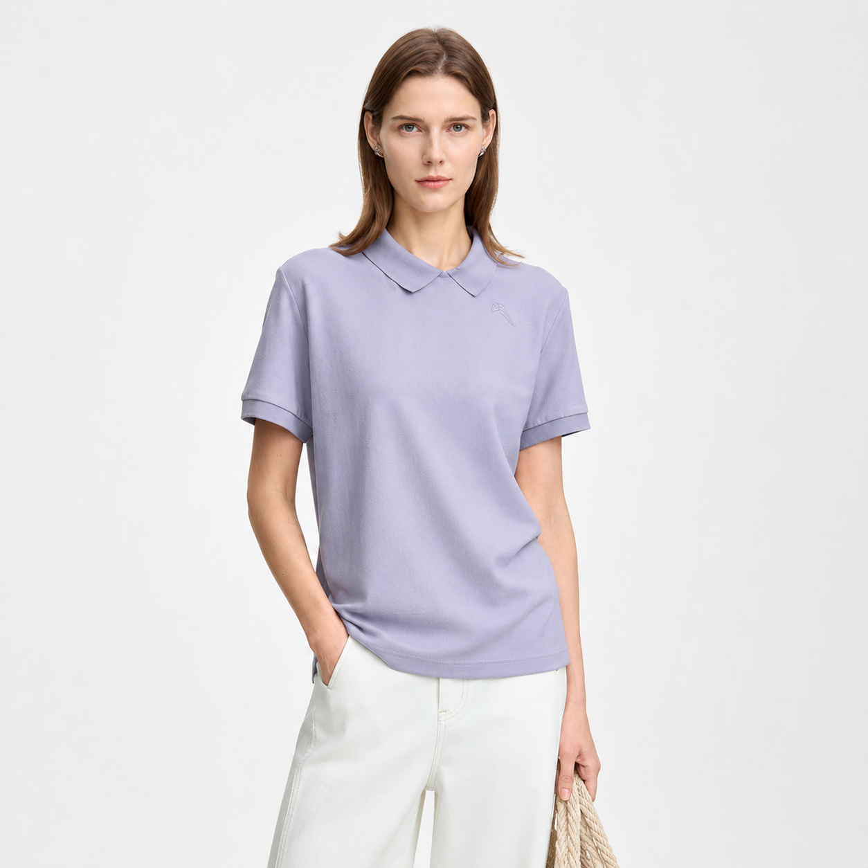 Polo T-skjorte til Dame – Asymmetrisk Sommerstil med Krage