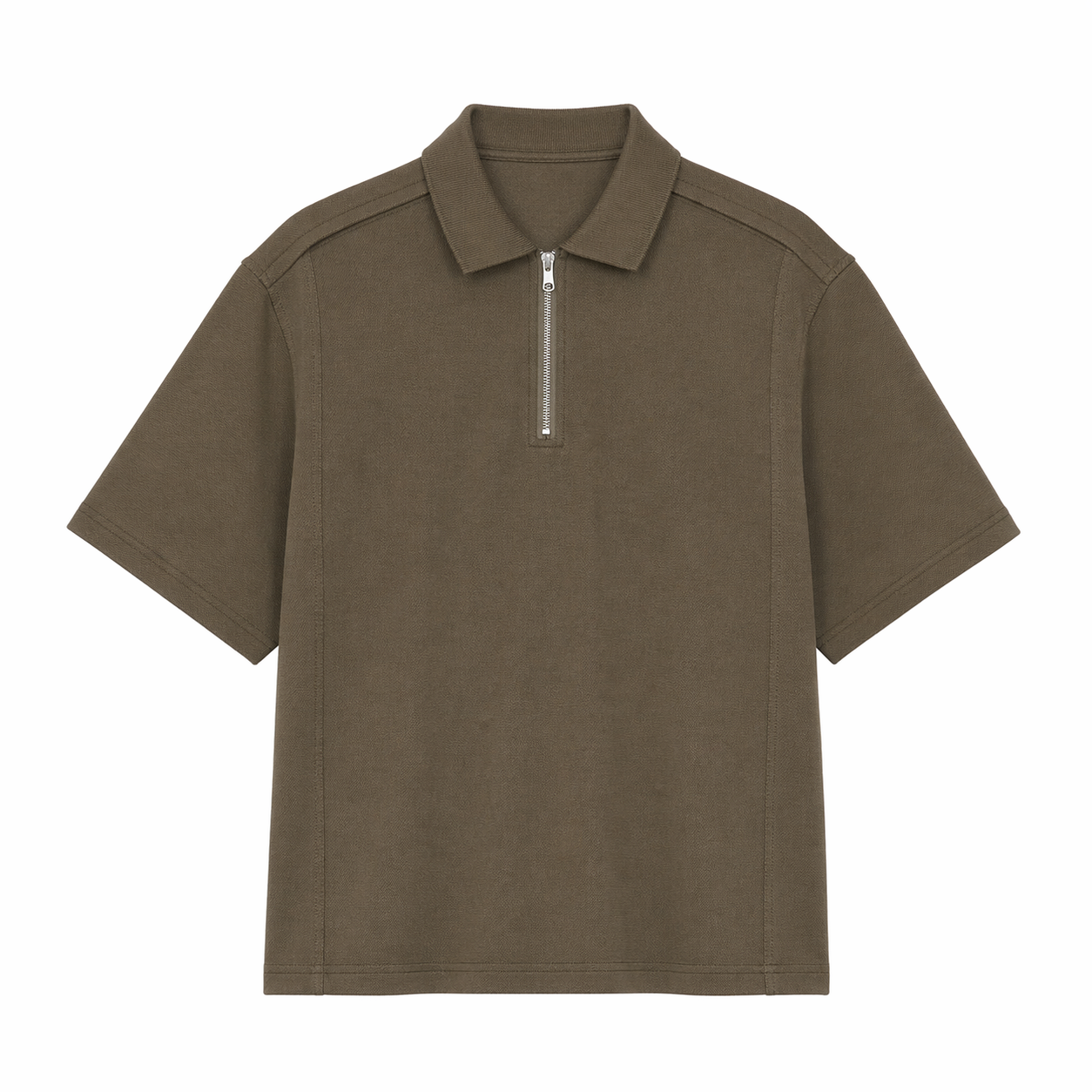 Kraftig Polo T-skjorte til Herre – Half-Zip & 210g Premium Kvalitet