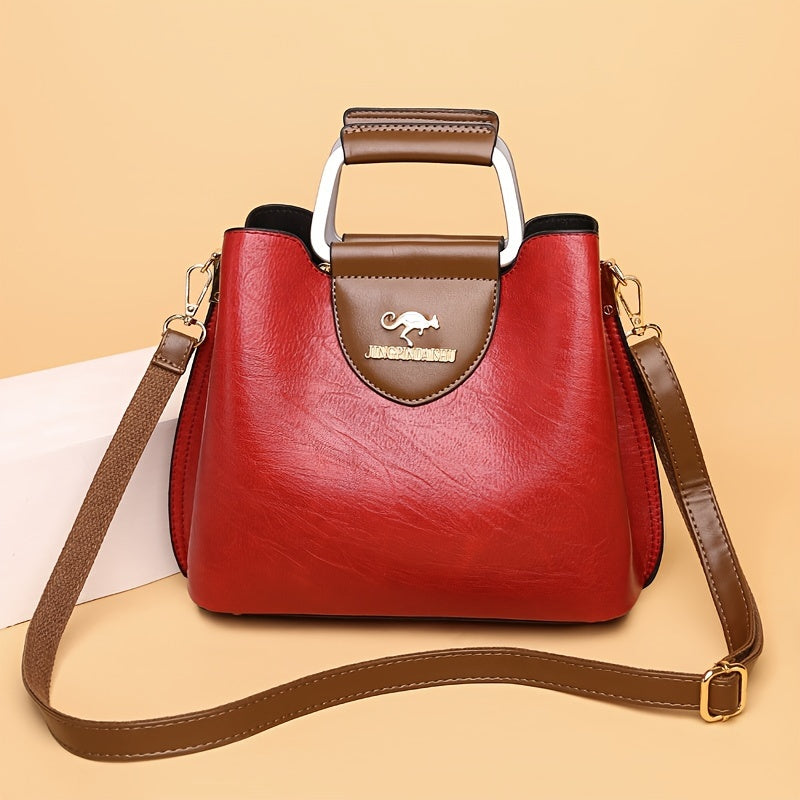Elegant, tofarget skinnveske
