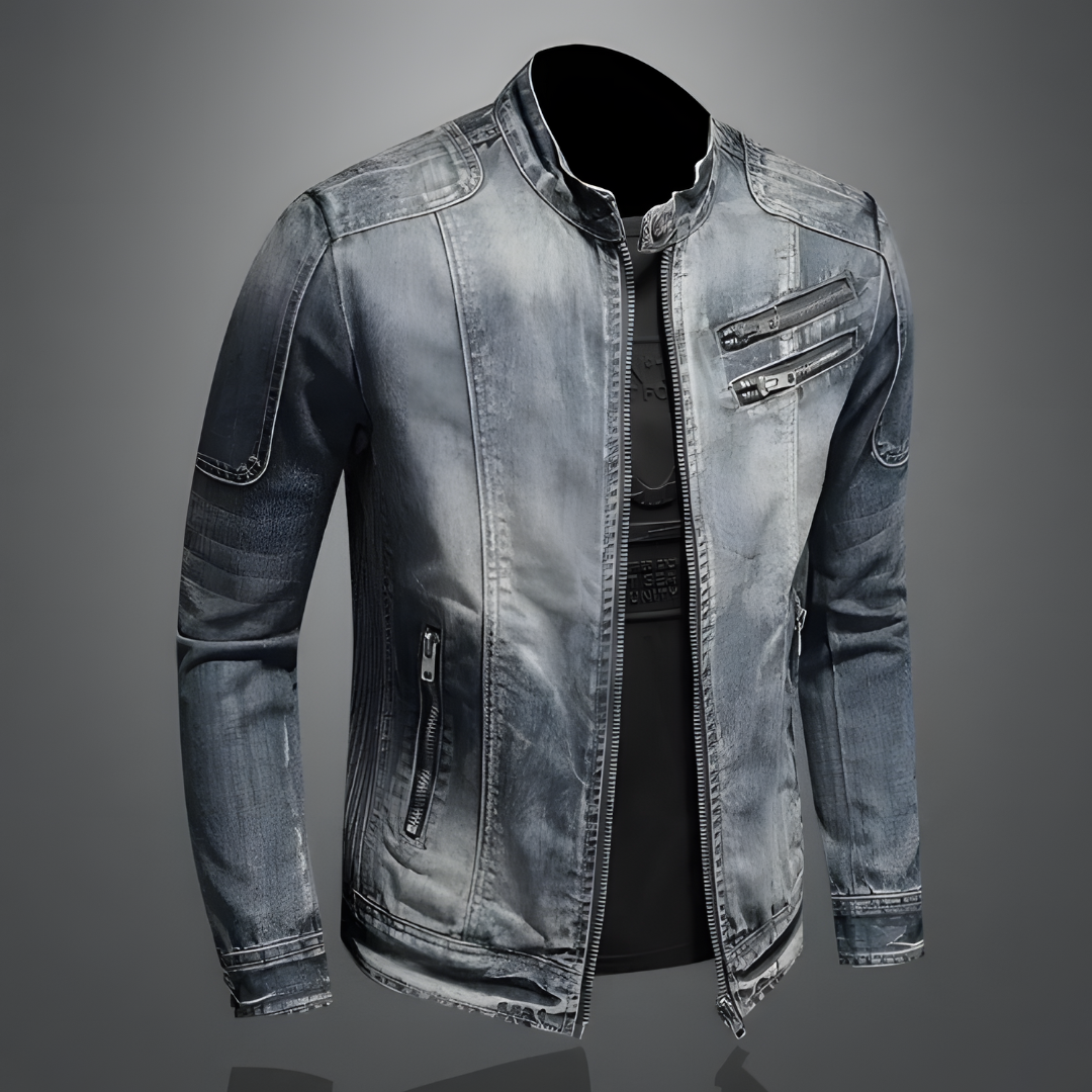 Retro denimjakke for menn