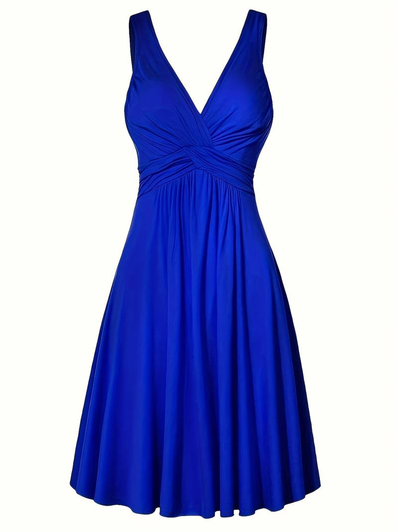 Elegant tankkjole med dyp V-utringning