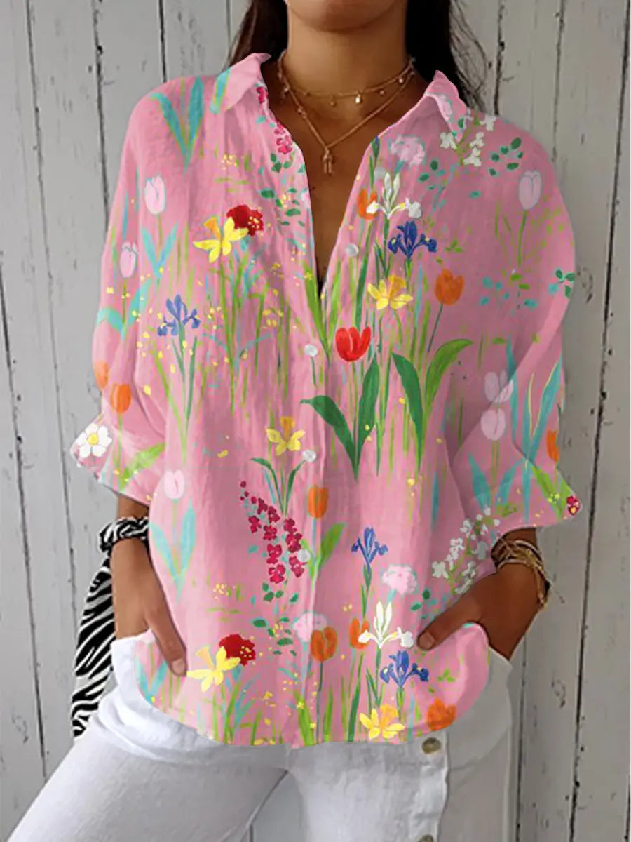 Klaerigo | Bluse med vårhage – Rosa