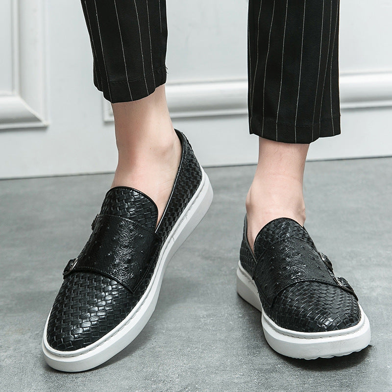 Designet en-pedals loafer i skinn