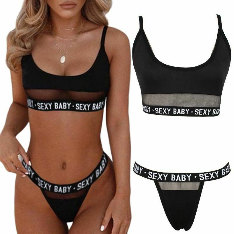 Sexy bikini med gjennombrutt bokstavsplitt