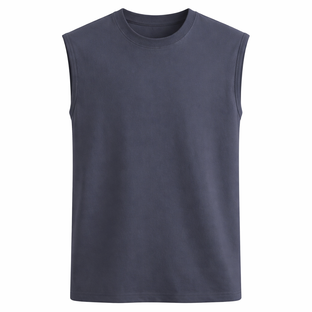 Bomullssinglet til Herre – 100% Bomull, Slim Fit & Perfekt for Trening