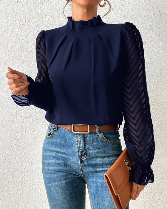 En langermet topp i kystchic stil