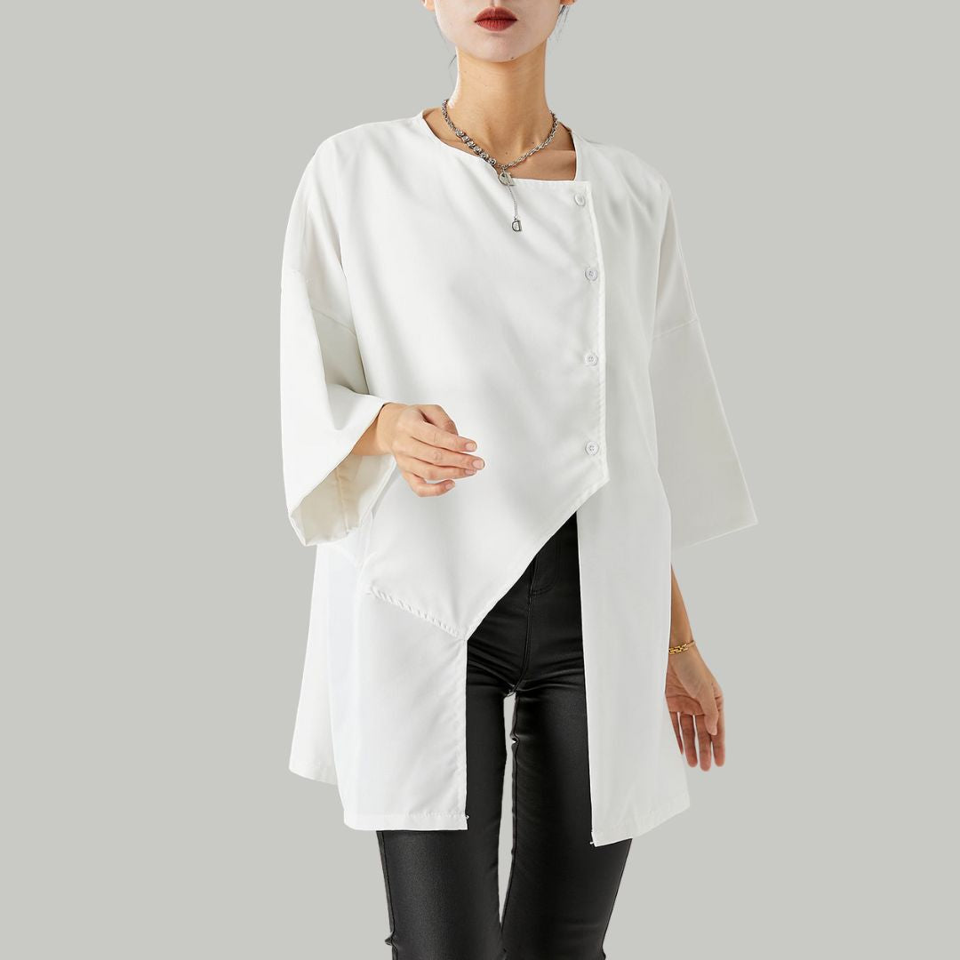 Stilig asymmetrisk bluse