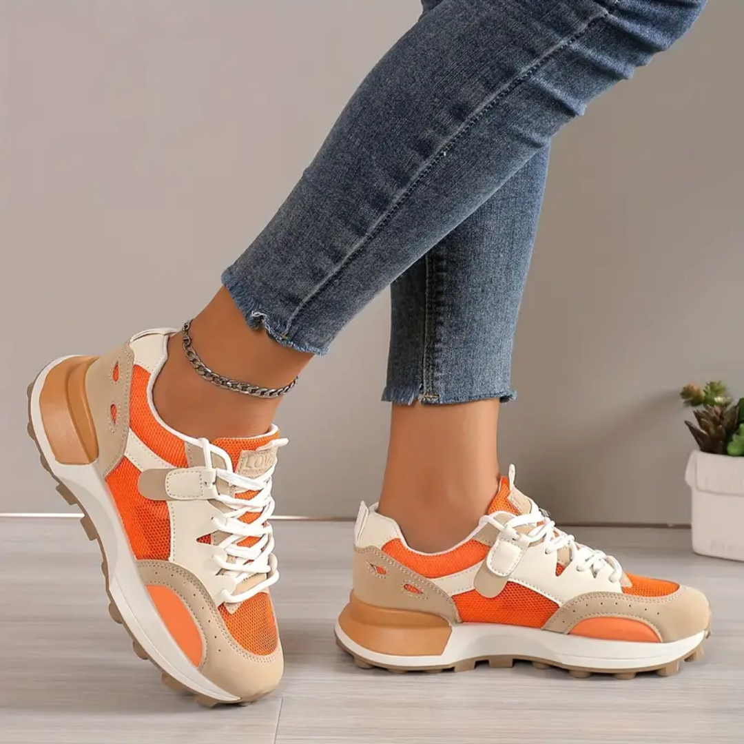 Kvinner Casual Color Block Joggesko - ergonomiske sko