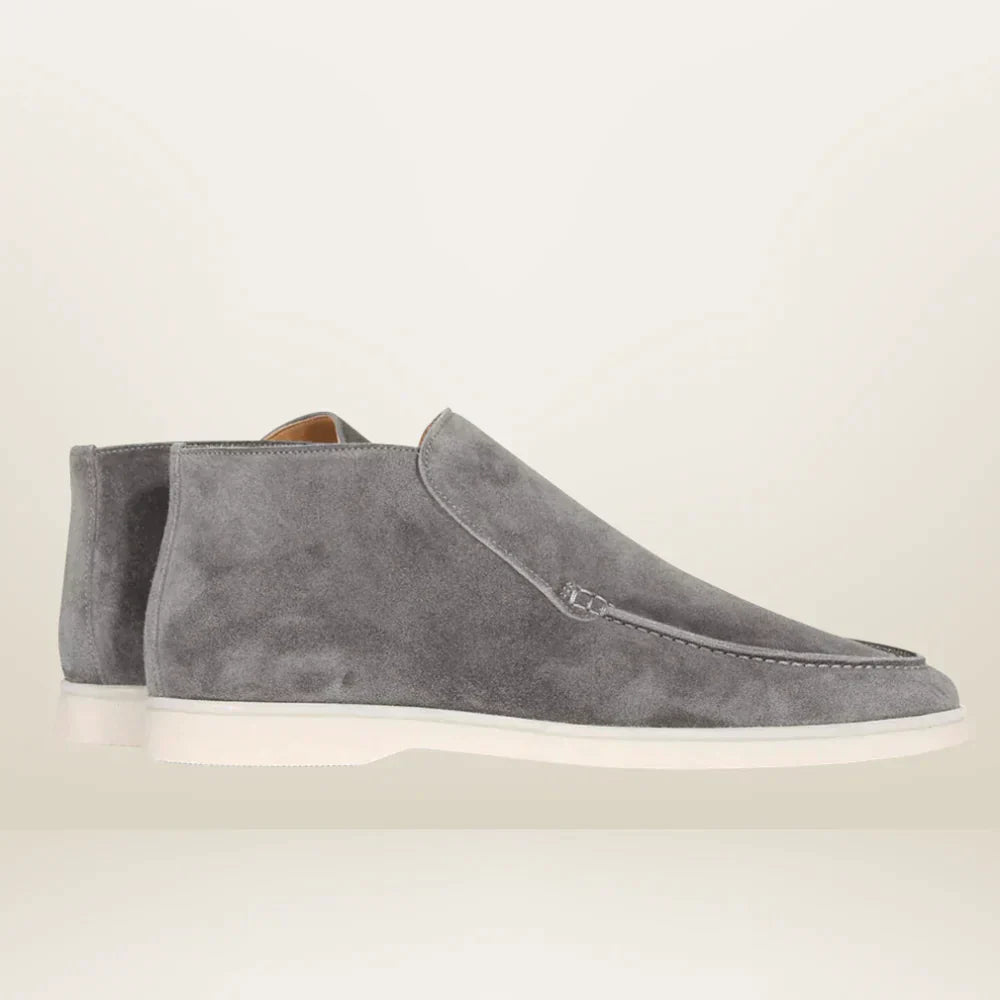 Loafers i semsket skinn for menn