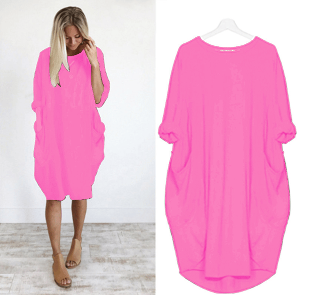 Roelien | Comfy Casual løs kjole med lommer