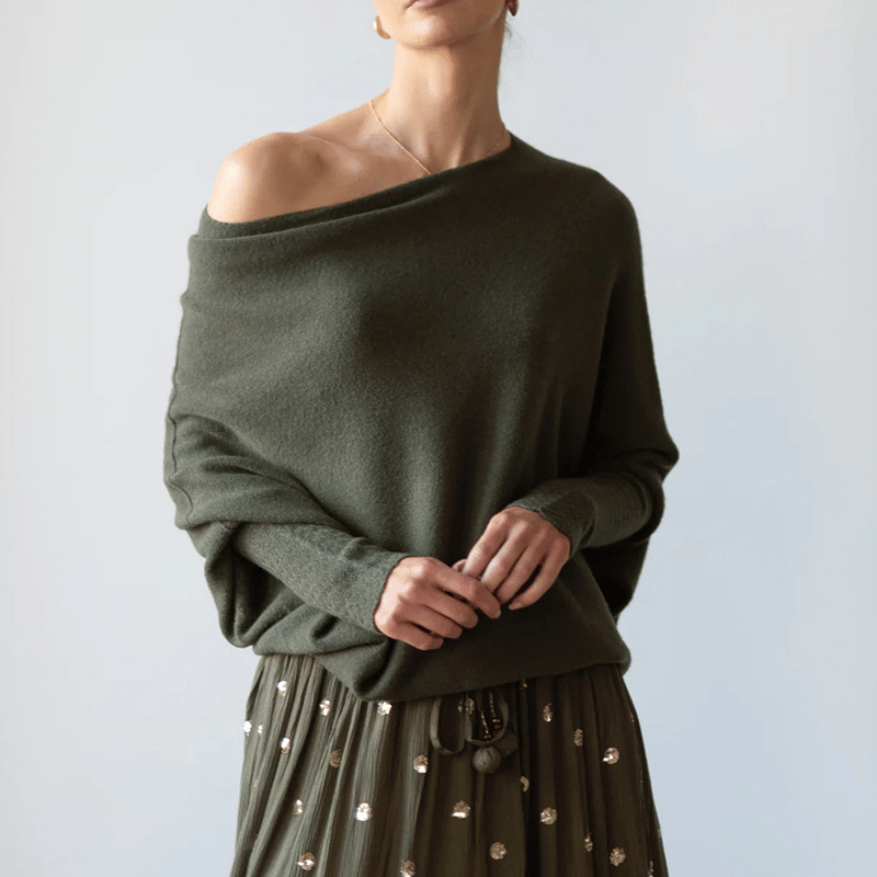 Quintra | Komfortabel genser med elegant kant på skulderen