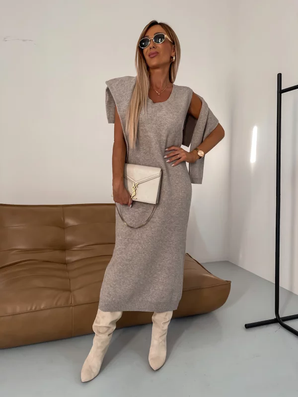 Odette™ Set midikjole med rullekrage