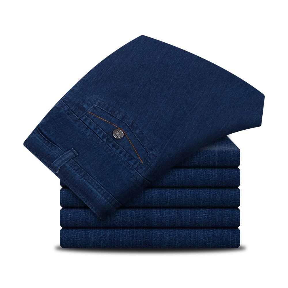Herre jeans med høyt liv og rett snitt