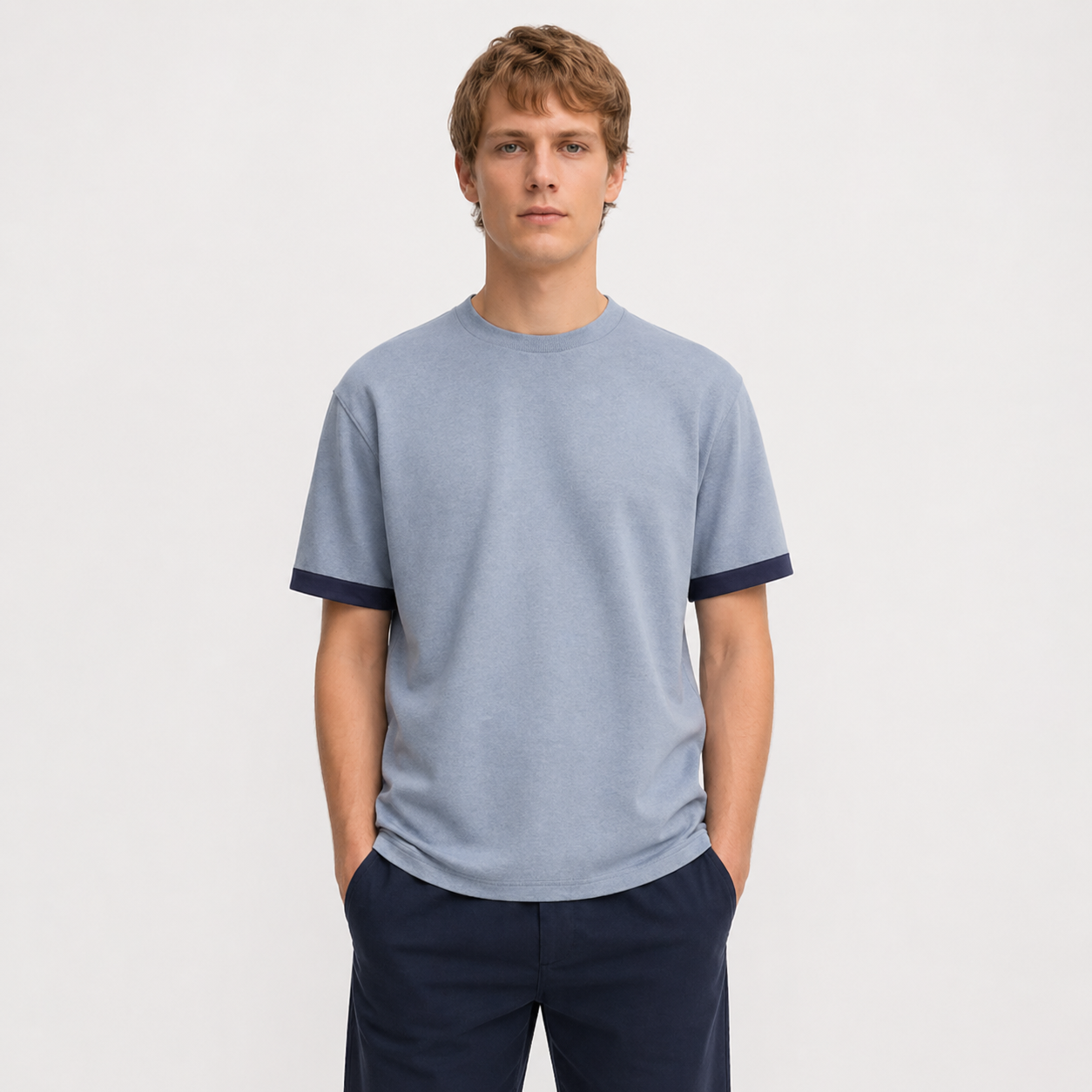 Kraftig T-skjorte til Herre – 260g Oversized med Drop Shoulder
