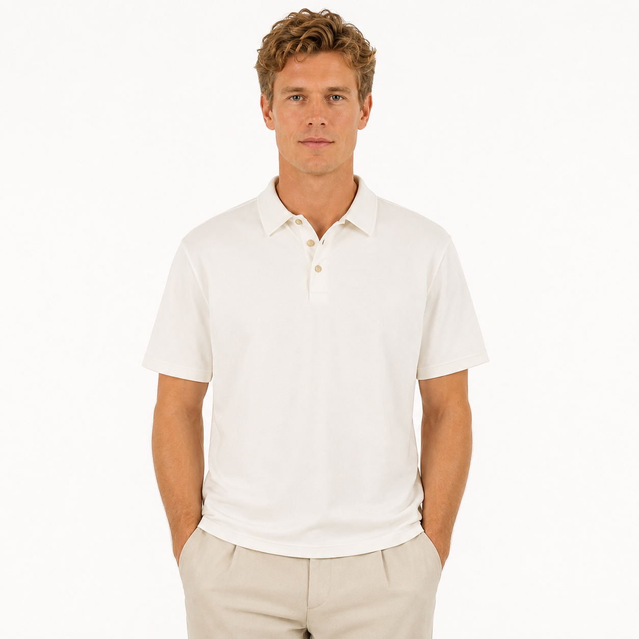 Americana Retro Polo til Herre – Vintage Workwear T-skjorte i 100 % Bomull