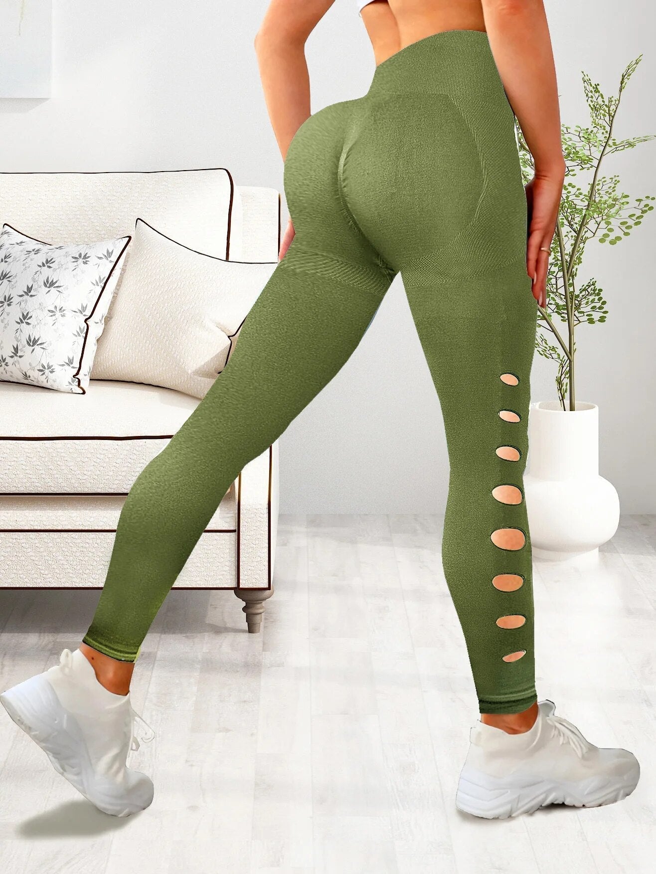 Leggings med høy midje for kvinner