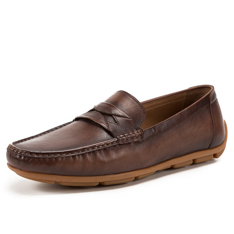 Komfortable loafers i kuskinnskinn, luksuriøse og mote