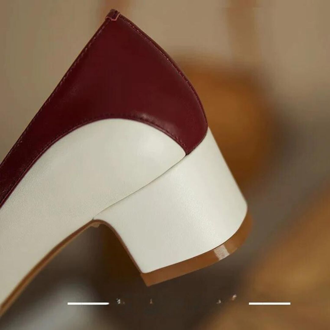 Elegante pumps med perleutsmykning