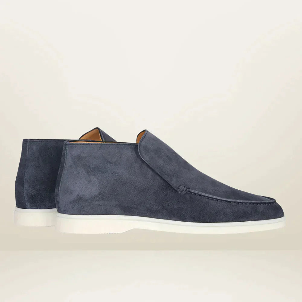 Loafers i semsket skinn for menn
