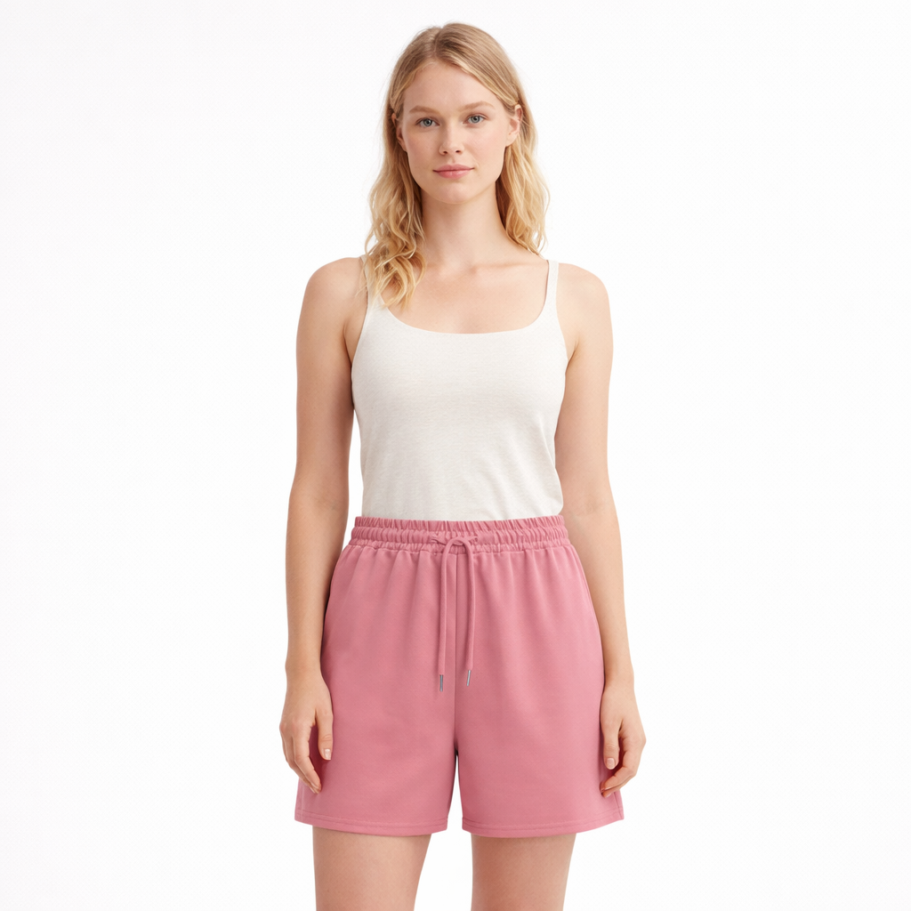 Høytlivs Shorts til Dame – Komfortabel Sporty Shorts med Snøring & Lommer