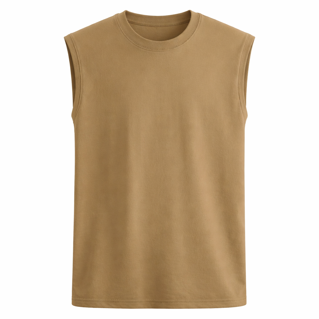 Bomullssinglet til Herre – 100% Bomull, Slim Fit & Perfekt for Trening