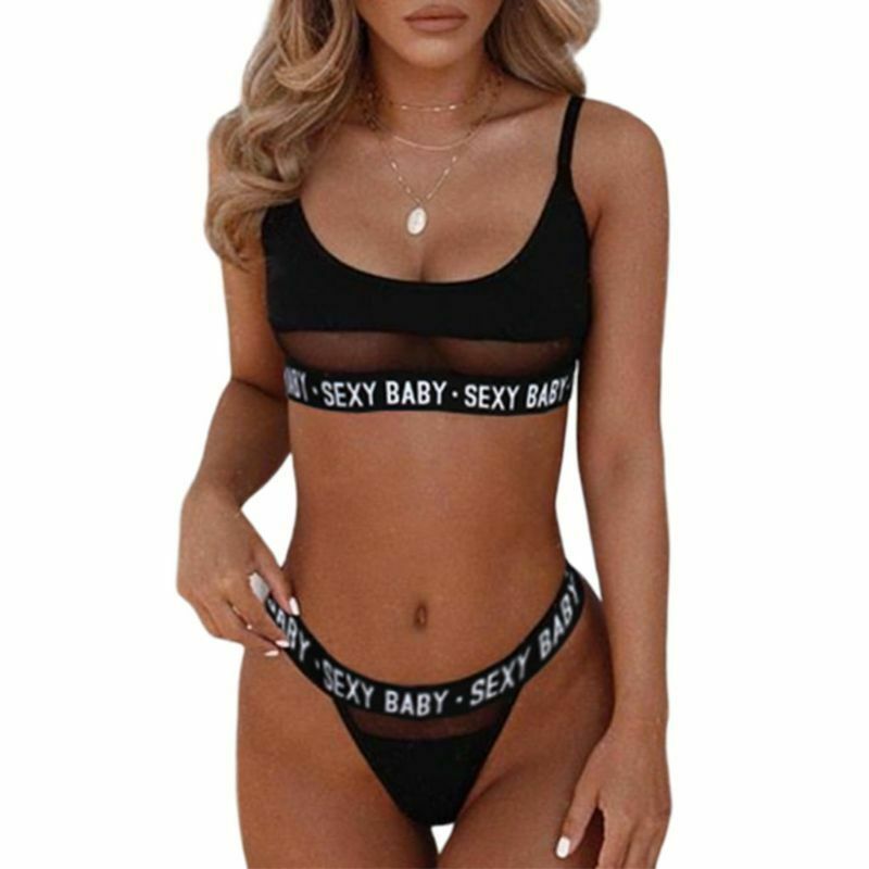 Sexy bikini med gjennombrutt bokstavsplitt